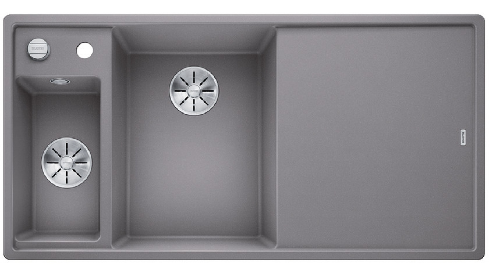 Blanco AXIA III 6 S InFino Silgranit aluminium dřev.kráj.deska dřez vlevo s exc. (Dřezy) na www.housemode.cz