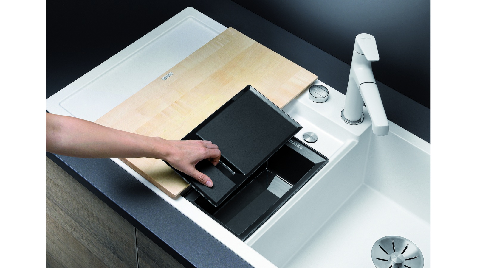 Blanco COLLECTIS 6 S InFino Silgranit aluminium dřez vpravo s excentrem přísluš. ano č.7