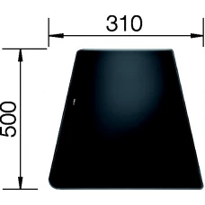 Krájecí  deska sklo černá pro  ALAROS 500x310