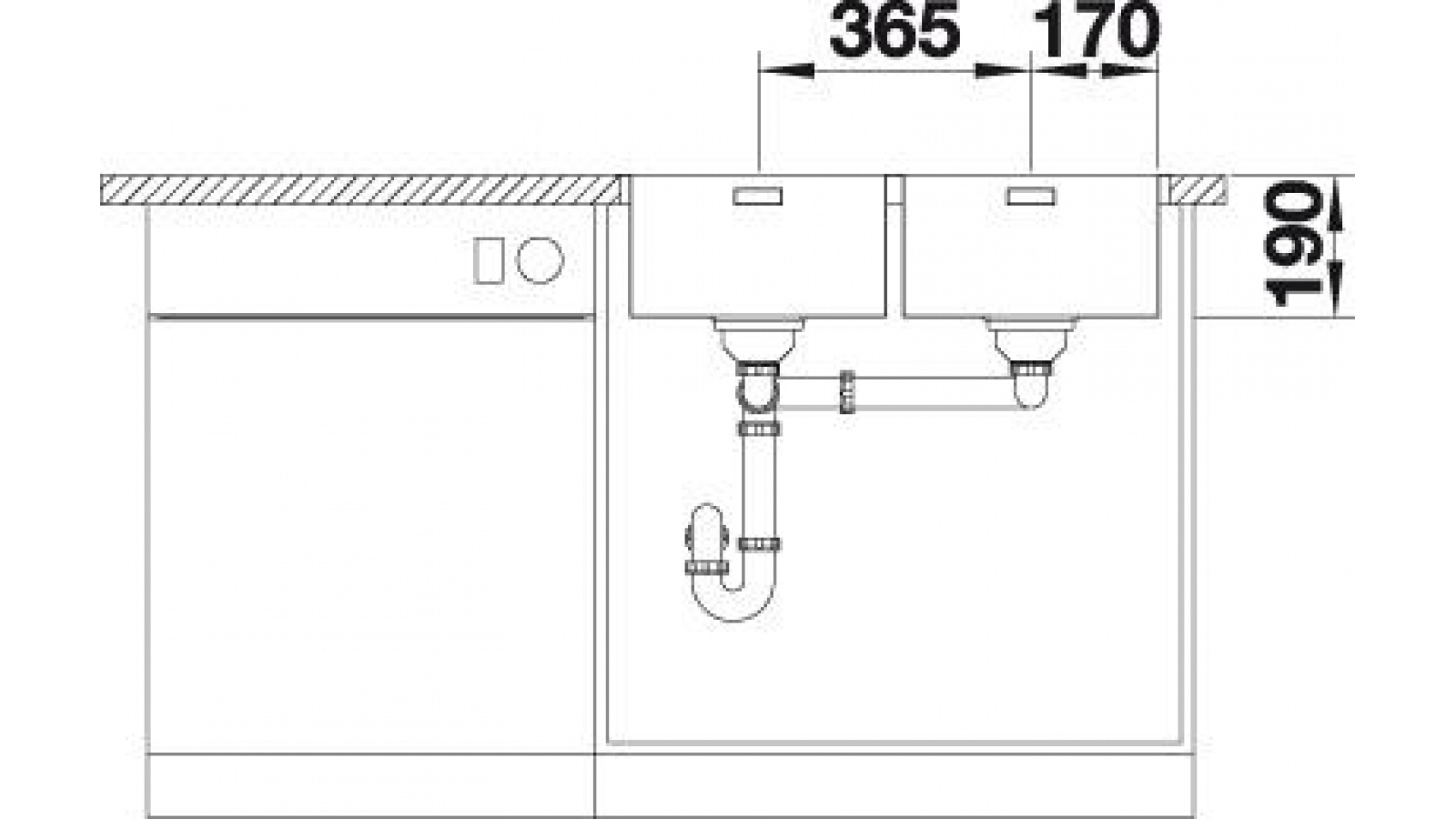 Blanco ANDANO 340/340 IF/A InFino Nerez hedvábný lesk s excentrem PushControl č.4