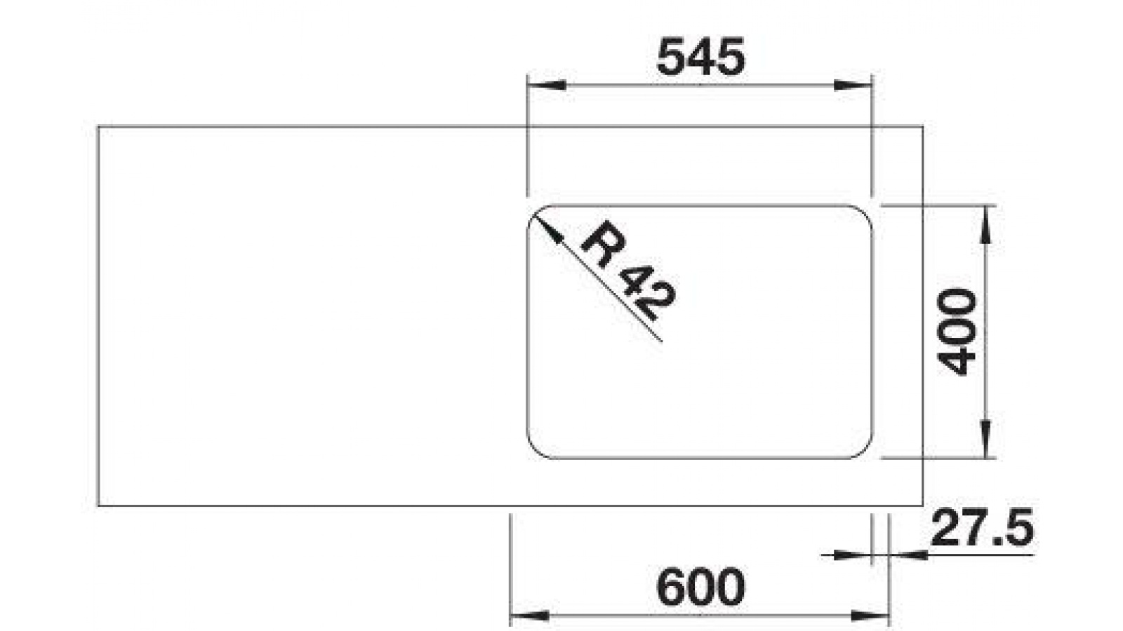 Blanco Solis 340/180 U InFino nerez kartáčovaný, bez táhla, hlavní dřez vpravo č.2