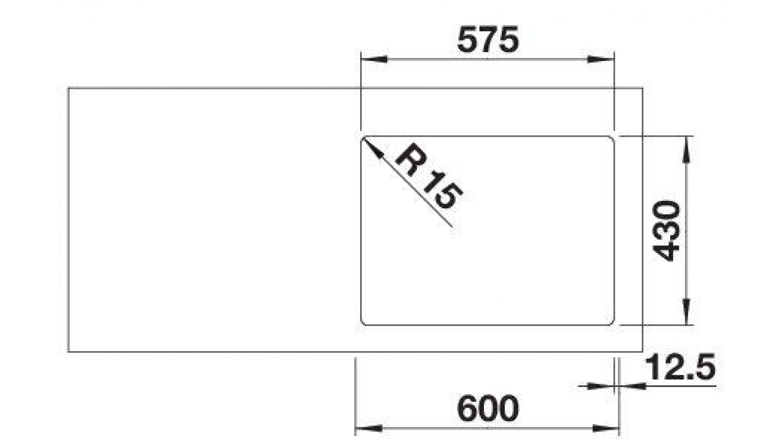 Blanco Solis 340/180 IF InFino nerez kartáčovaný, bez táhla, hlavní dřez vpravo č.2