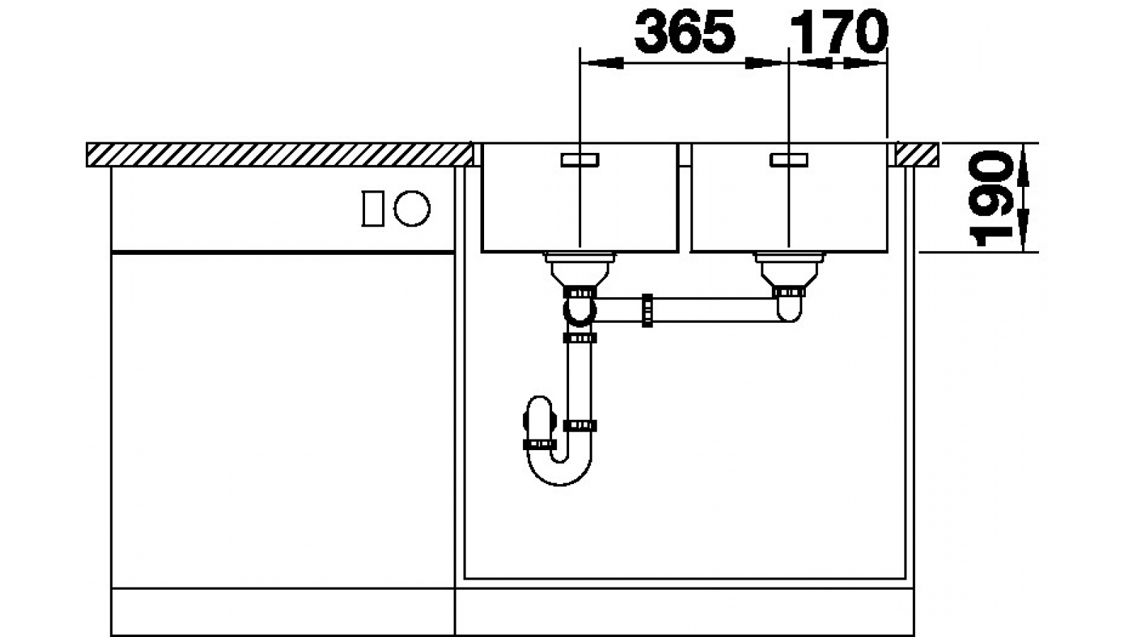 Blanco ANDANO 340/340 IF InFino Nerez hedvábný lesk bez táhla č.4