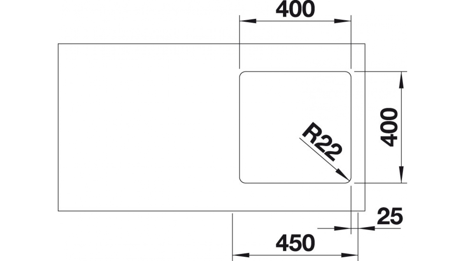 Blanco ANDANO 400 U InFino Nerez hedvábný lesk bez táhla č.3