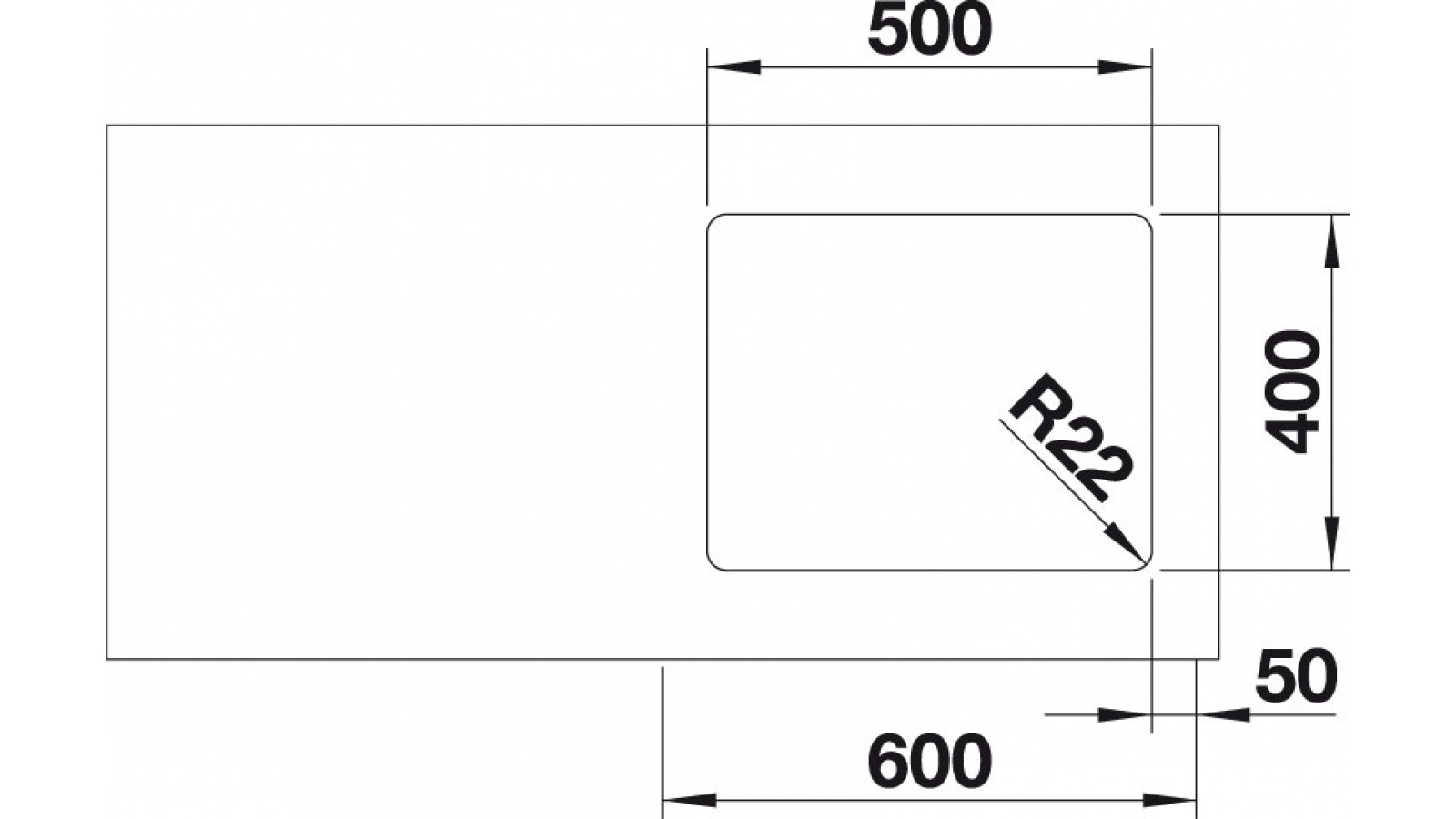 Blanco ANDANO 500 U InFino Nerez hedvábný lesk  bez táhla č.2