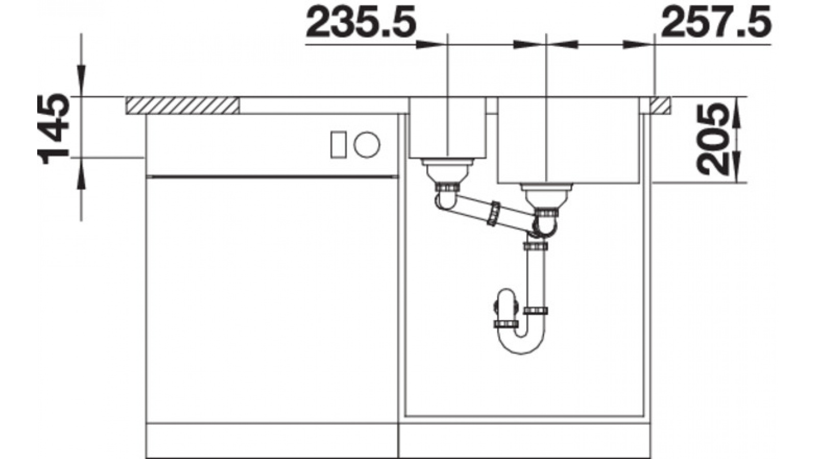 Blanco CLASSIMO 6 S-IF InFino nerez kartáčovaný oboustr. provedení s exc. PushControl č.4