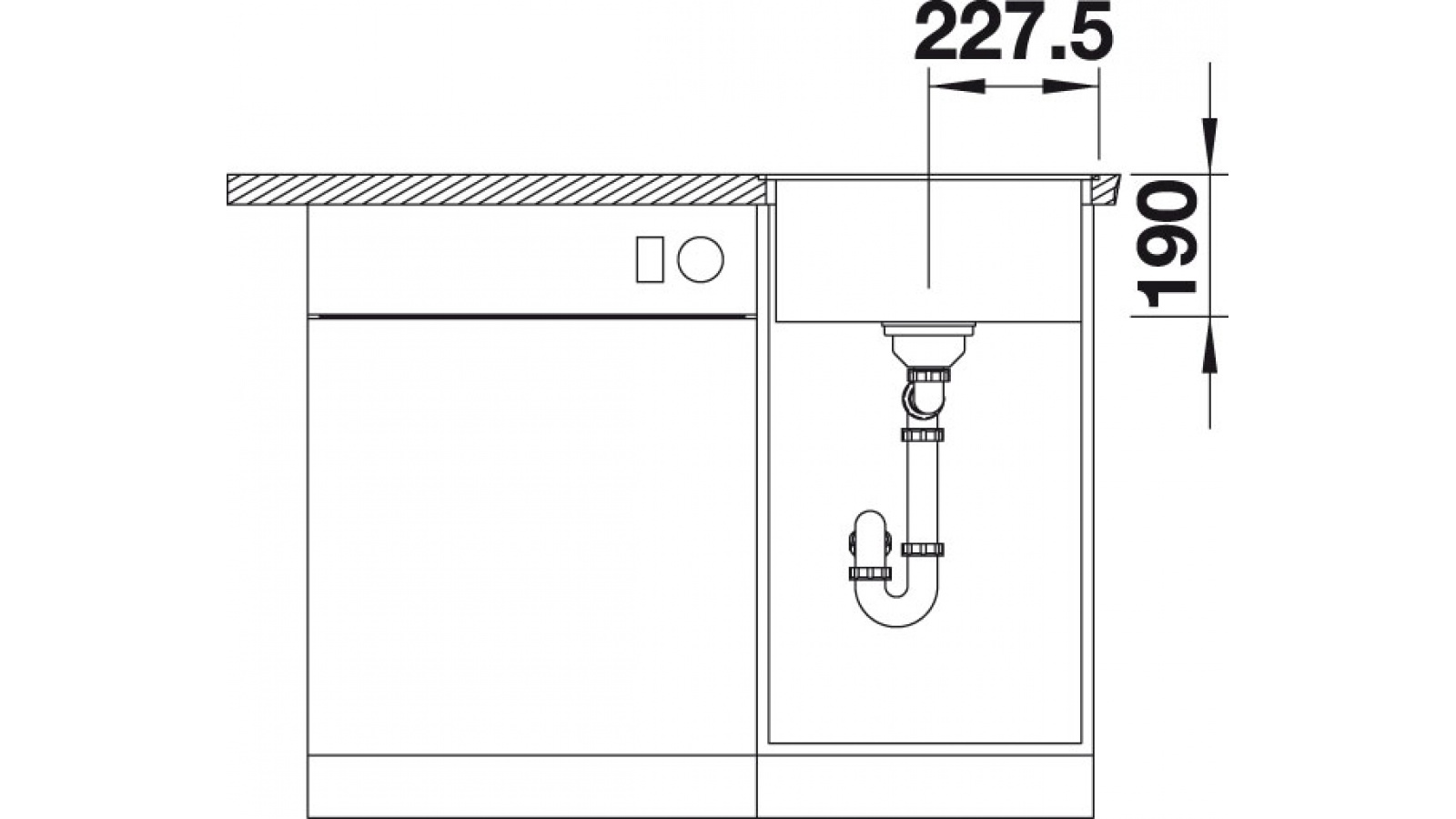 Blanco DALAGO 45 F Silgranit aluminium s excentrem č.4