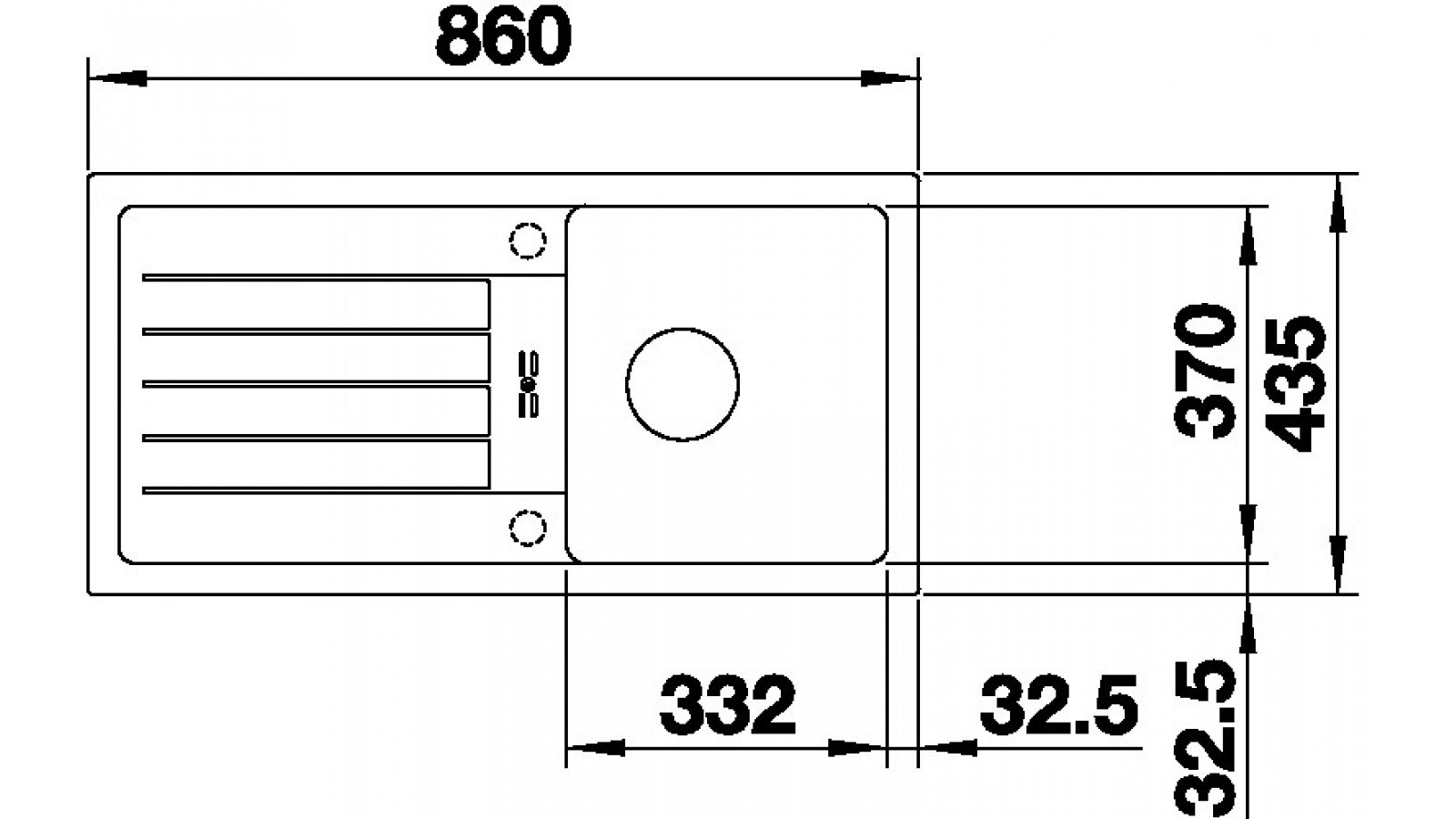 Blanco FAVUM 45 S Silgranit antracit oboustranné provedení č.2