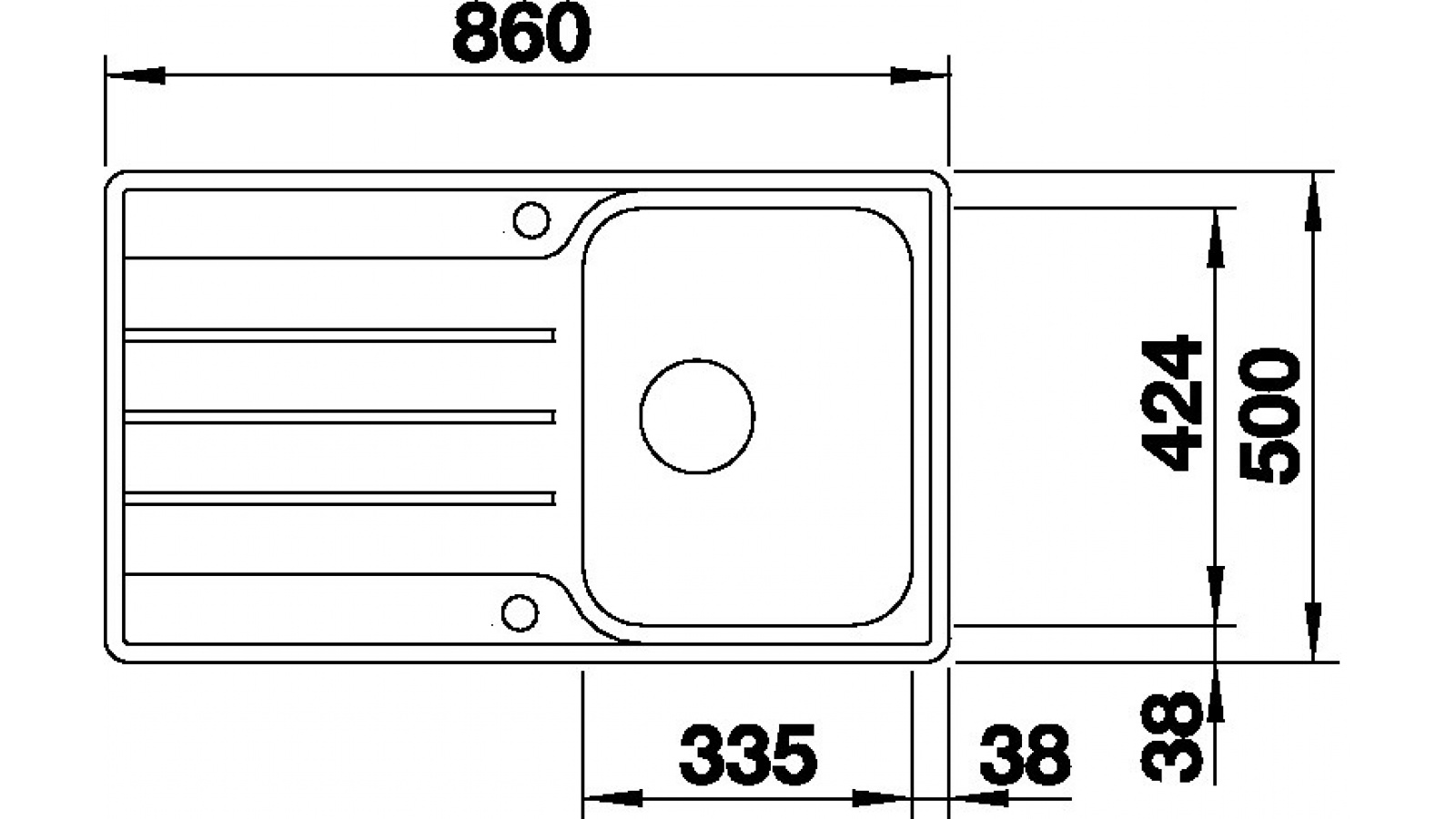 Blanco LEMIS 45 S-IF nerez kartáčovaný s excentrem č.2