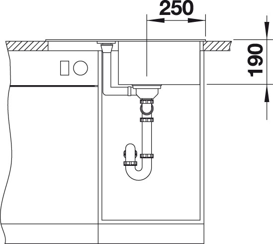 Blanco METRA 45 S Compact Silgranit antracit oboustranné provedení č.4