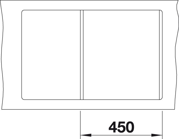 Blanco METRA 45 S F Silgranit antracit oboustranné provedení s excentrem č.3