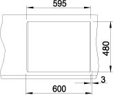 Blanco METRA 6 Silgranit aluminium oboustranné provedení s excentrem č.3