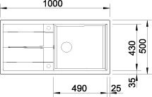 Blanco METRA XL 6 S Silgranit aluminium oboustranné provedení č.2