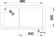 Blanco METRA XL 6 S Silgranit aluminium oboustranné provedení č.3
