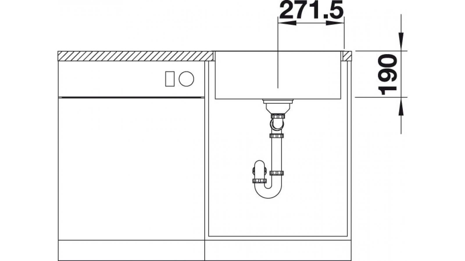 Blanco SUBLINE 500 IF Steel Frame Silgranit antracit bez táhla č.3