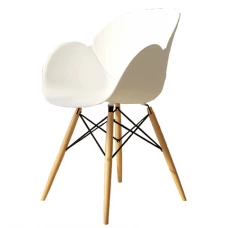 Bílé křesílko CR47-W+CR903 (Židle a barové židle) na www.housemode.cz