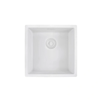 DŘEZ CARESSI WHITE LINE CAGRPP40WH-FL ULOŽENÍ DO ROVINY