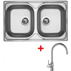 Sinks CLASSIC 800 DUO V+VITALIA (Nerez) na www.housemode.cz