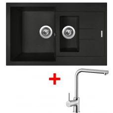 Sinks AMANDA 780.1 Metalblack+ELKA