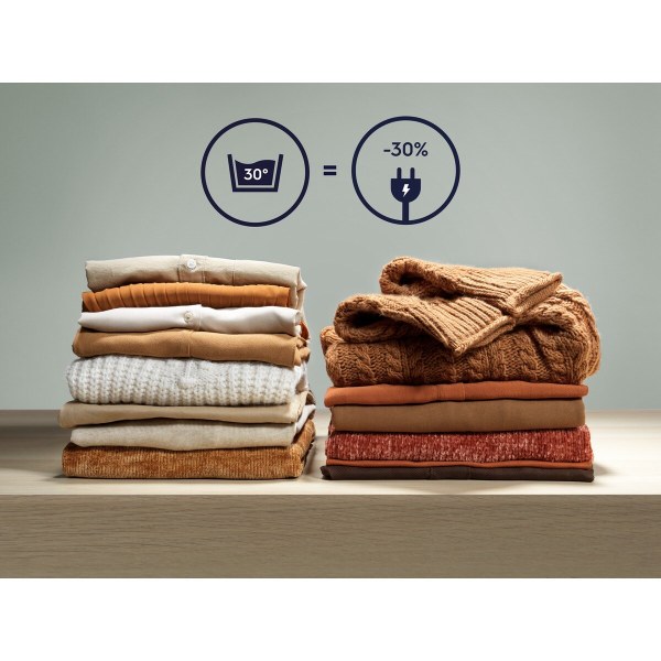 UltraWash 59 min – kompletní odstranění skvrn i při nízké teplotě,* úspora až 30 % energie.**