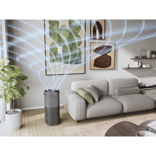 Systém AirSurround rychle posílá čistý vzduch do každého rohu místnosti.